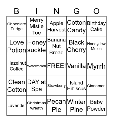 JIC Bingo Card