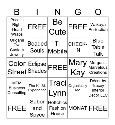 Finer Womanhood Expo Bingo Card
