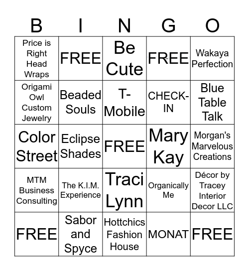 Finer Womanhood Expo Bingo Card