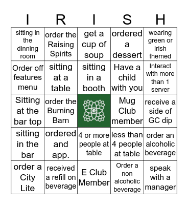 Brewery Bingo Card