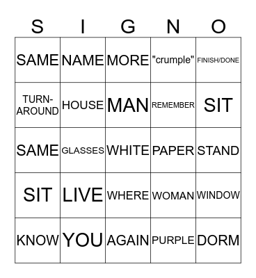 UNIT 1 Bingo Card