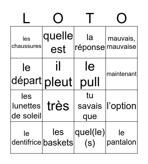 2hv voca FG Bingo Card