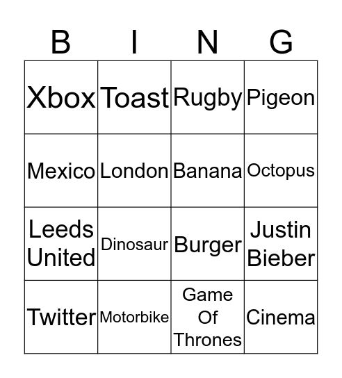 Get Them To Say It !!!! Bingo Card