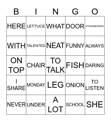 REALIDADES 1 Bingo Card