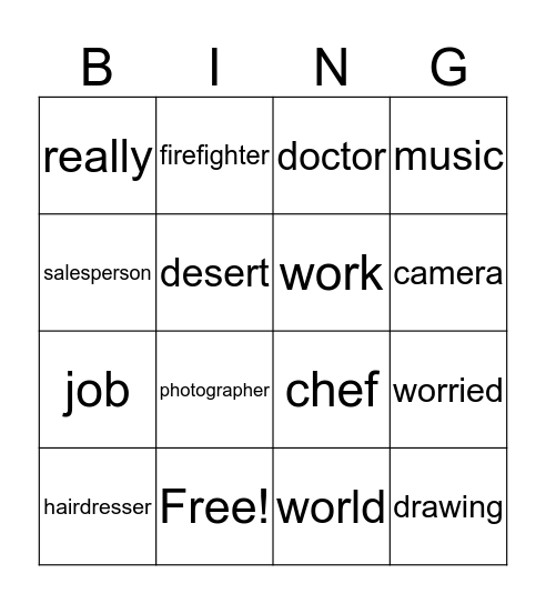 Every Job Ever Bingo Card