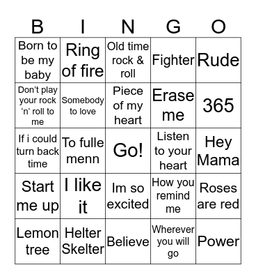 Holdeplassen - Bingo Card