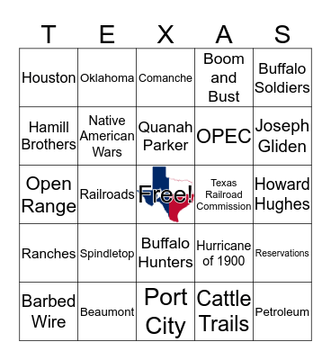 CCR & Age of Oil Bingo Card