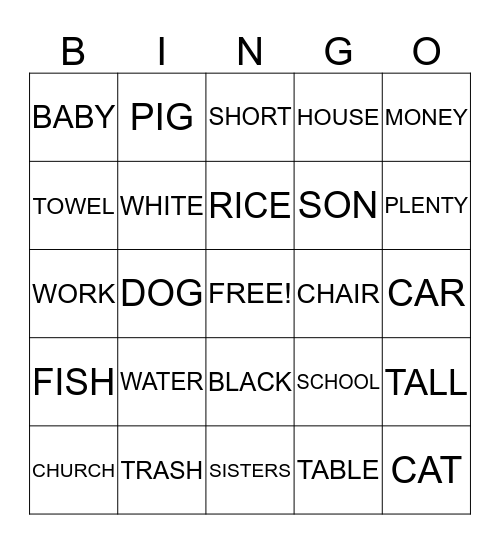 ILOCANO BINGO Card