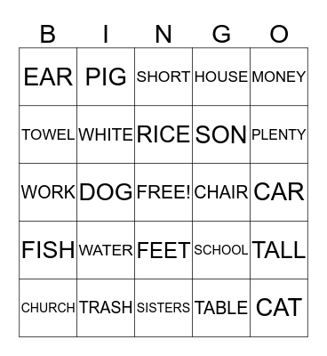 ILOCANO BINGO Card