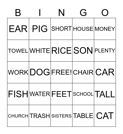 ILOCANO BINGO Card