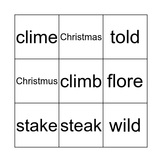 Year 3 Spelling Practice Bingo Card