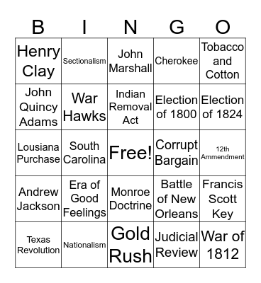Quarter 3 Review Bingo Card