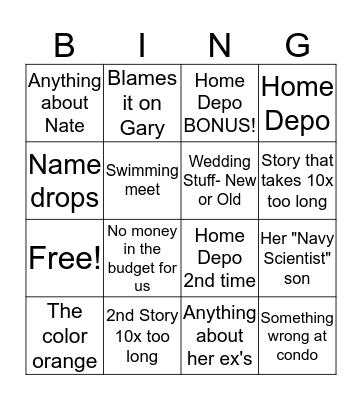 Boyle Bingo Card