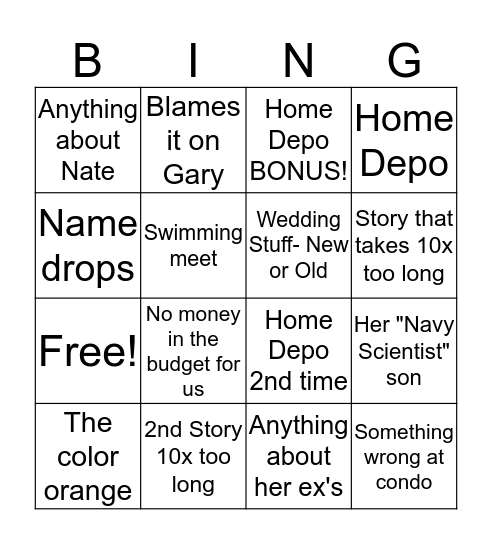 Boyle Bingo Card