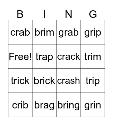 beginning blends Bingo Card