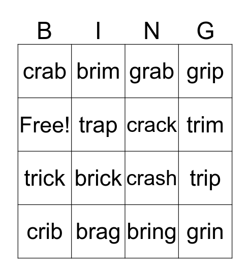 beginning blends Bingo Card
