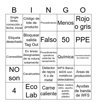 2019 Plant Training   3-8-19 Bingo Card