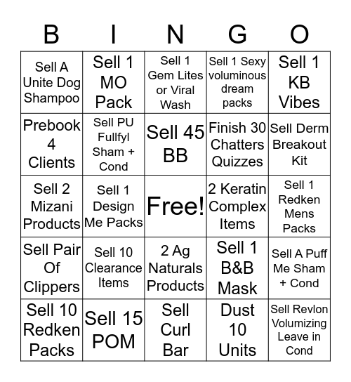 Bingo March 8th- 31st Bingo Card