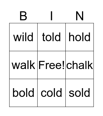 March Week 1 Bingo Card