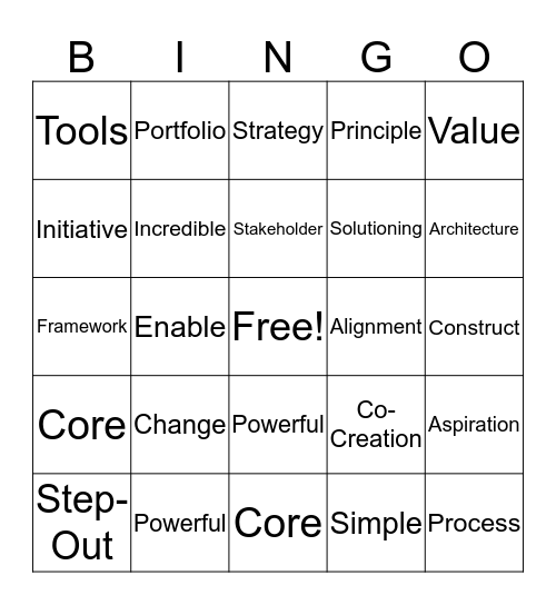 Unified Bingo Card