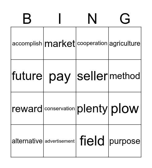 GR3 Unit4 P1&2 Bingo Card