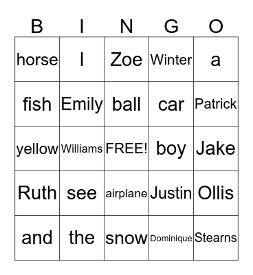 EDMARK Bingo Card
