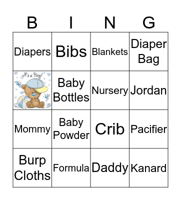OH BOY BINGO Card