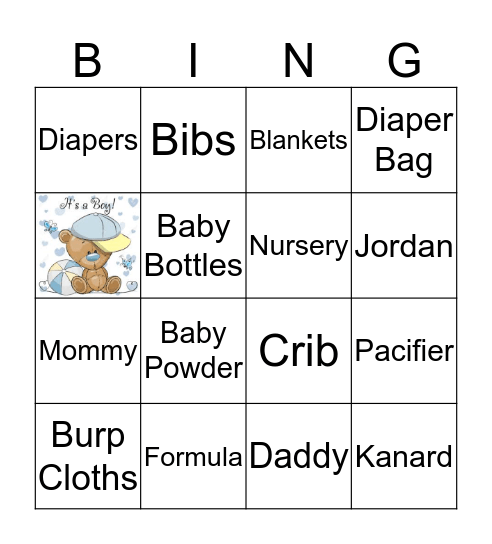OH BOY BINGO Card