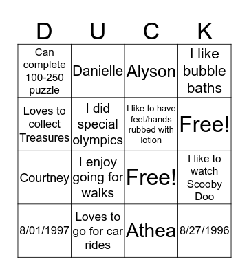 Bingo Card