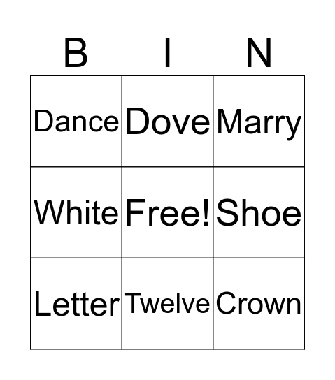 Bingo Engels Bingo Card