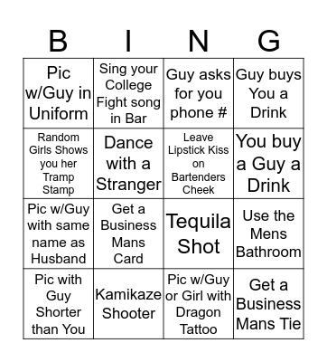 Moms Gone Wild 5 Bingo Card