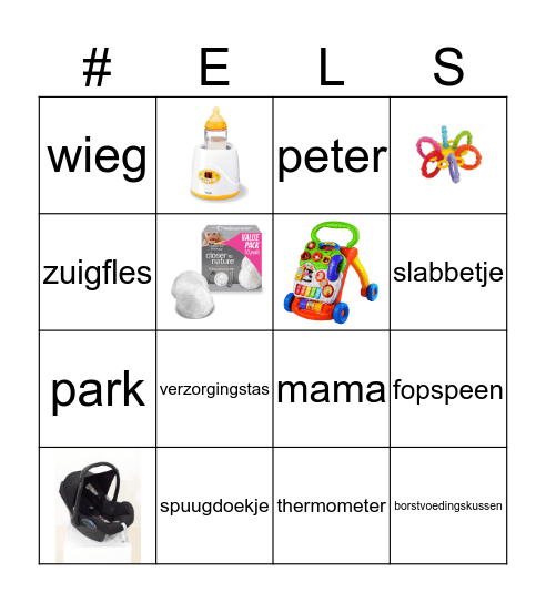 Babyshower Bingo Card