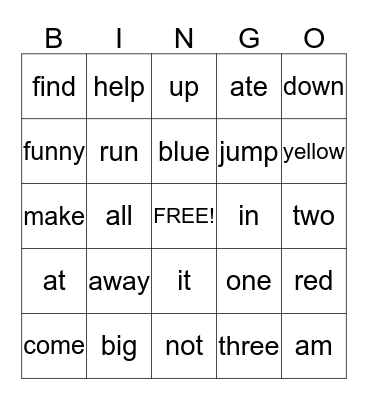 Orange Club Bingo Card