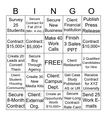 MSSmedia Bingo Card