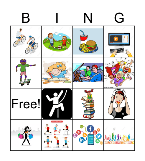 Mes passe-temps Bingo Card