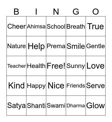 Group 2 SSE Bingo Card