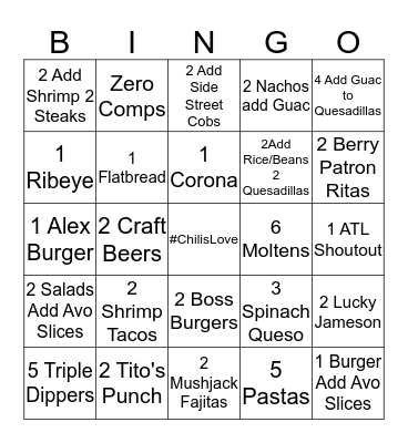 Sunday Fun Day  Bingo Card