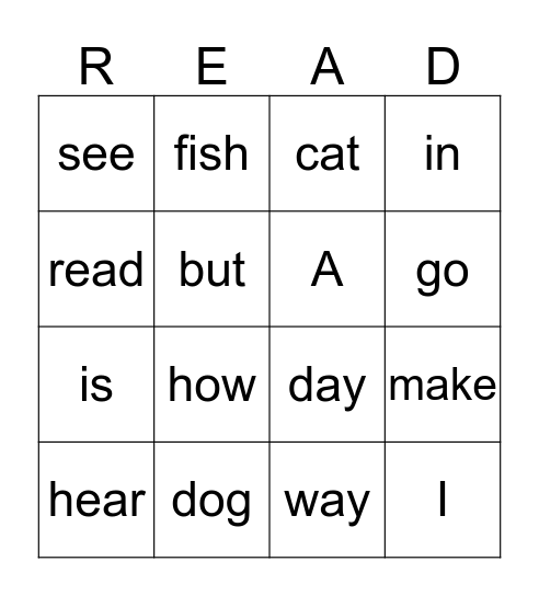 I READ BINGO Card