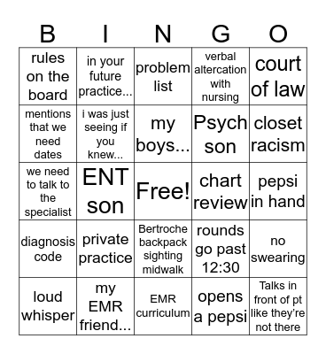 Bertoche Bingo Card