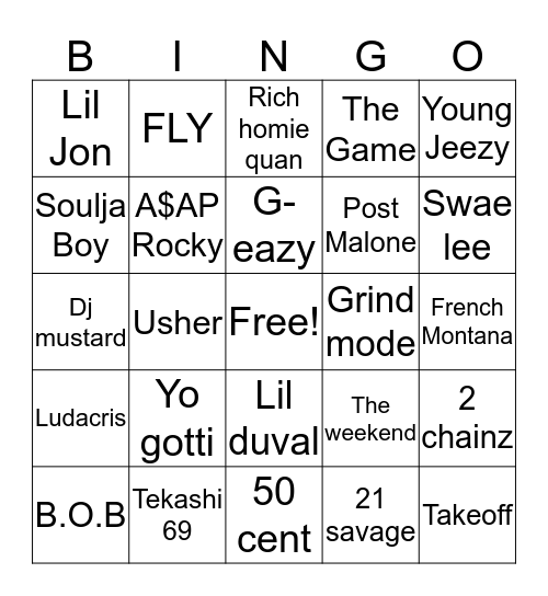 Vibes N Bingo Card