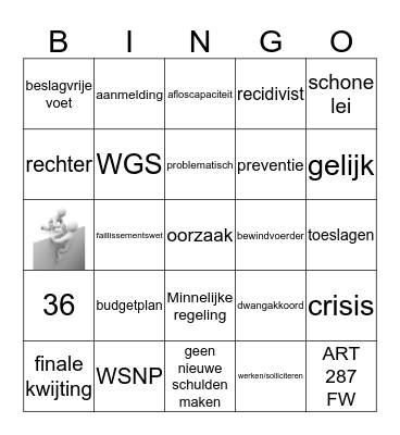 schulden en inkomen Bingo Card