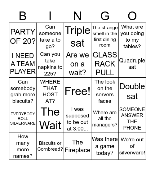 The Barrel Bingo Card