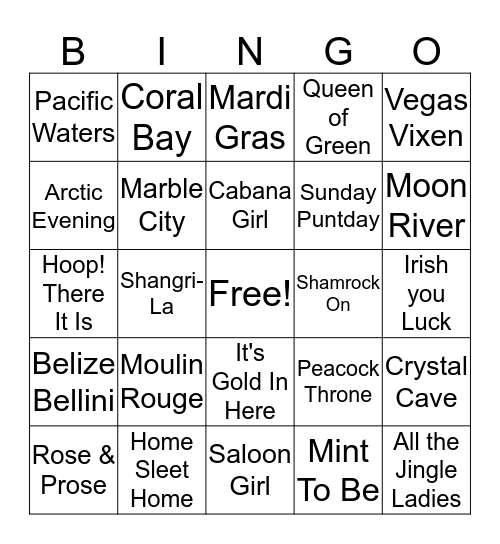 ColorStreet Bingo Card