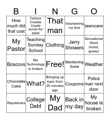Grammys Bingo: Nobody will be a winner cause you listened to her Bingo Card