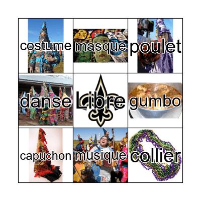 Courir de Mardi Gras Bingo Card