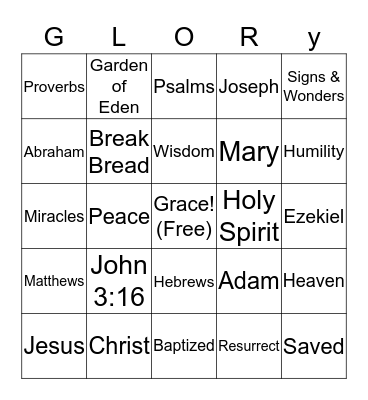 Bread Breakers Glory Game Bingo Card