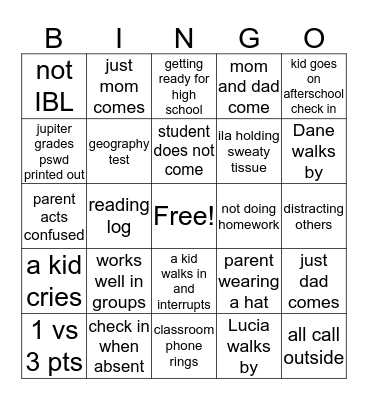 Conferences Bingo Card