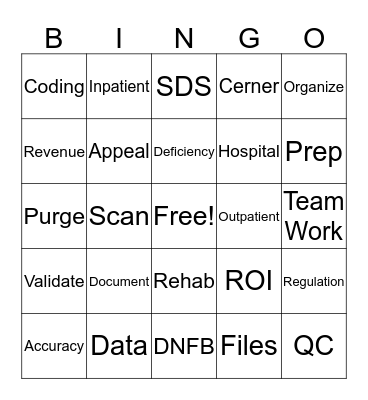 The HIC Rules! Bingo Card