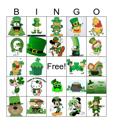 St Patrick's Day BINGO Card