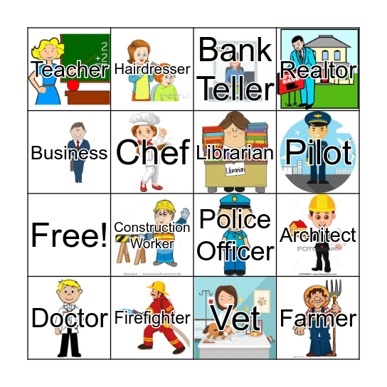 Career Bingo Card